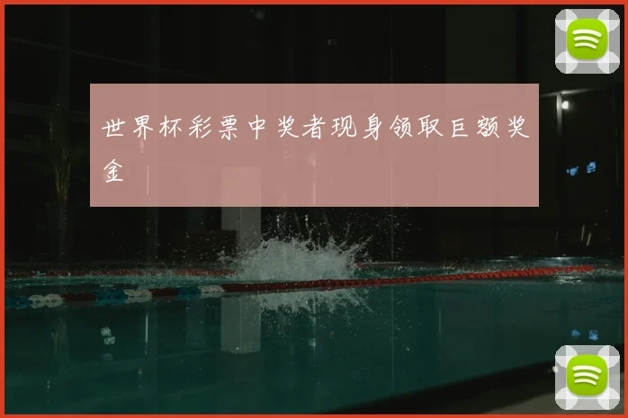 世界杯彩票中奖者现身领取巨额奖金